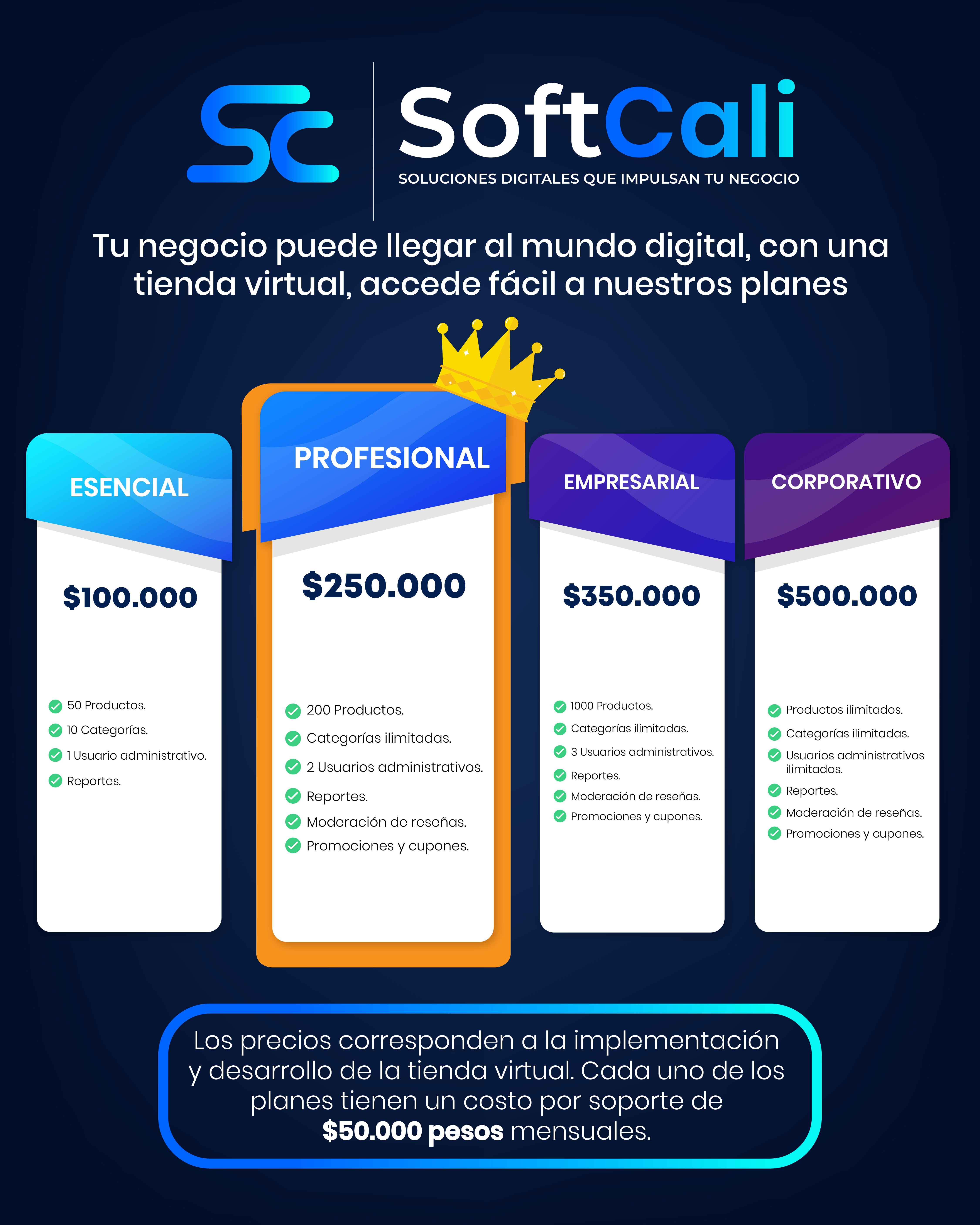 Planes de ecommerce a la medida de SoftCali